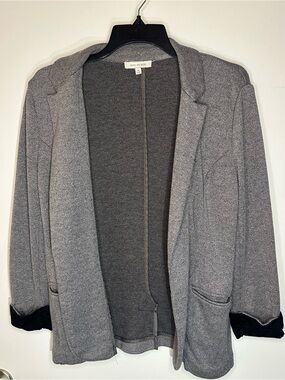 Skies Are Blue Grey Open-Front Blazer Jacket
